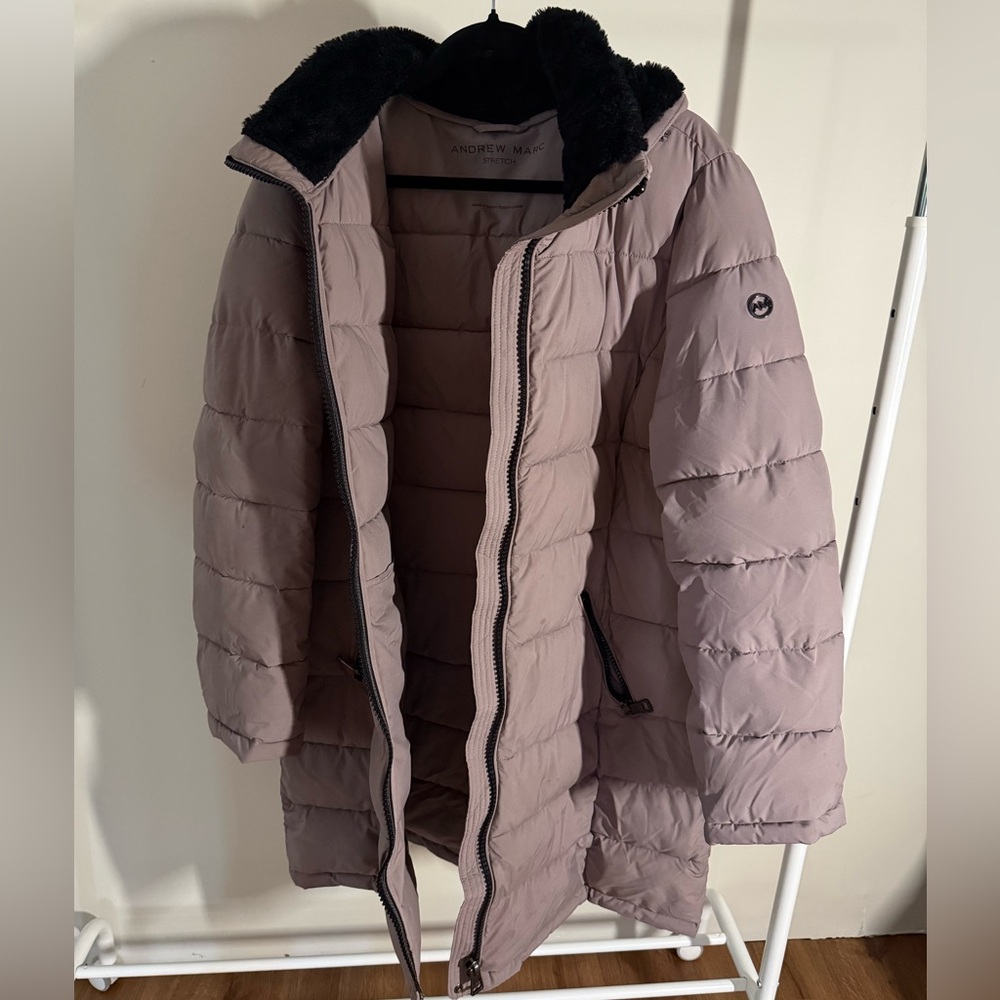 Andrew Marc Women's Mauve Puffer Jacket (XL)